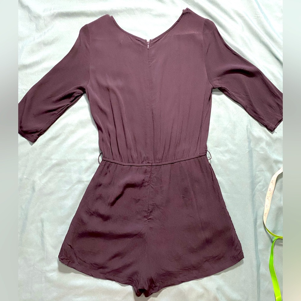 Do+BE Size Small Black romper with pockets, 3/4 sleeve.